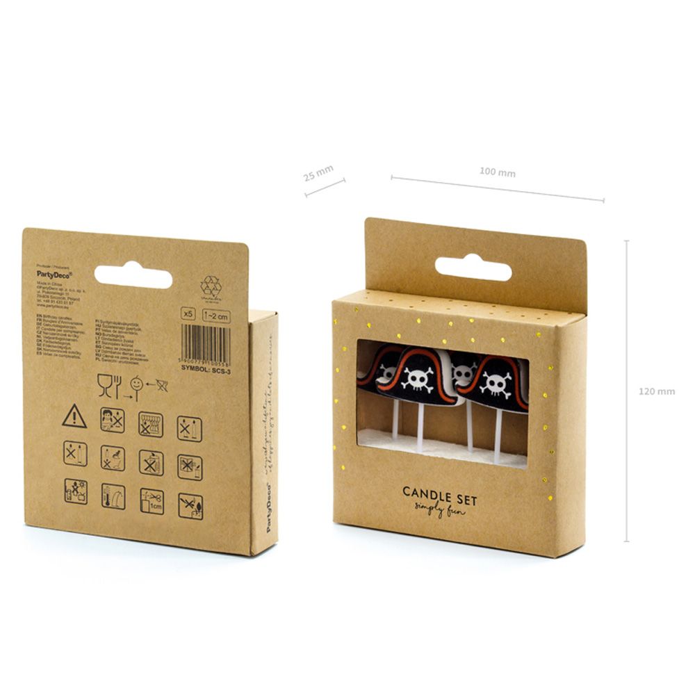 Свеча "Пираты", 5 шт, разноцветный - 3