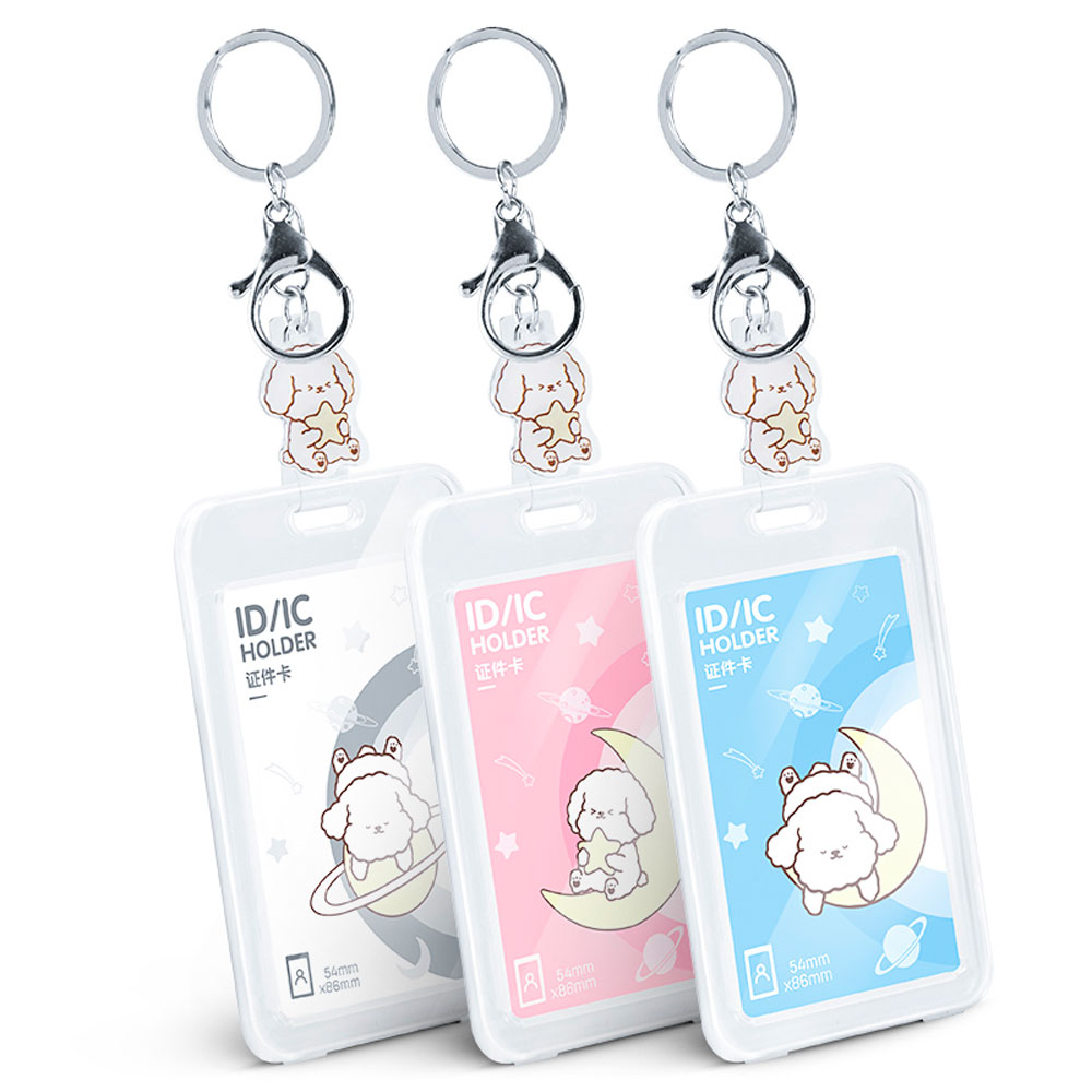 Бейдж с карабином "Deli Holder", 70x100 мм, прозрачный