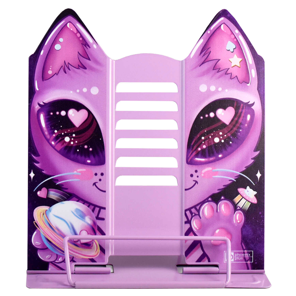 Подставка для книг "Кот", сиреневый