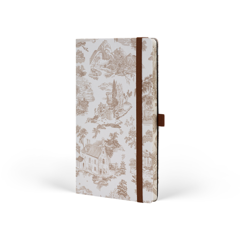 Блокнот "Landscapes walnut", А5, 96 листов, на резинке, коричневый