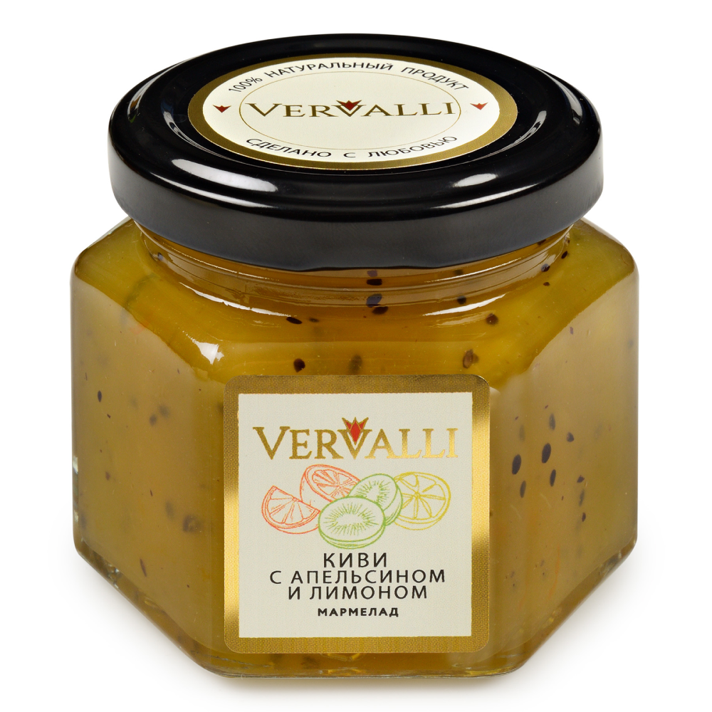 Мармелад "Vervalli", 120 гр, киви с апельсином и лимоном