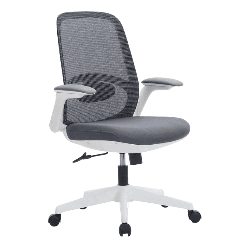 Кресло для персонала SitZone "CH-537B-BS", ткань, пластик, серый, белый