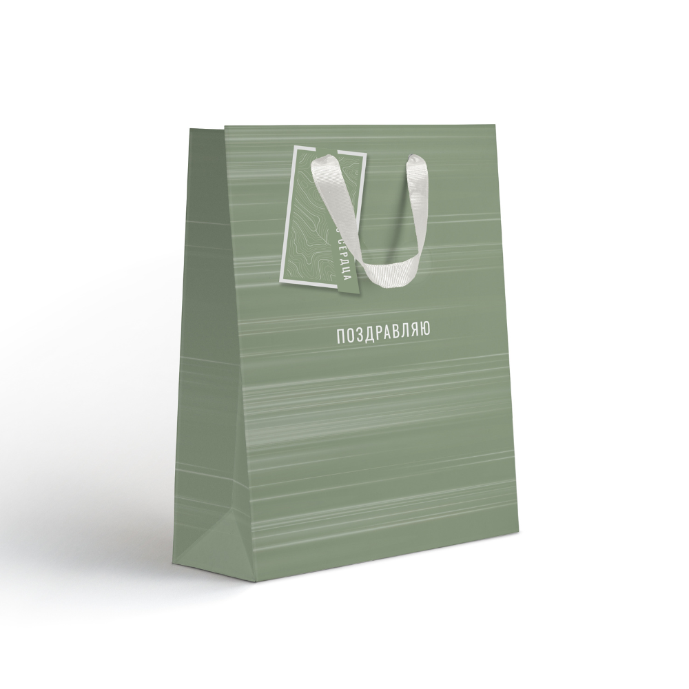 Пакет бумажный подарочный "Country MS", 18х22.7х10 см, ассорти