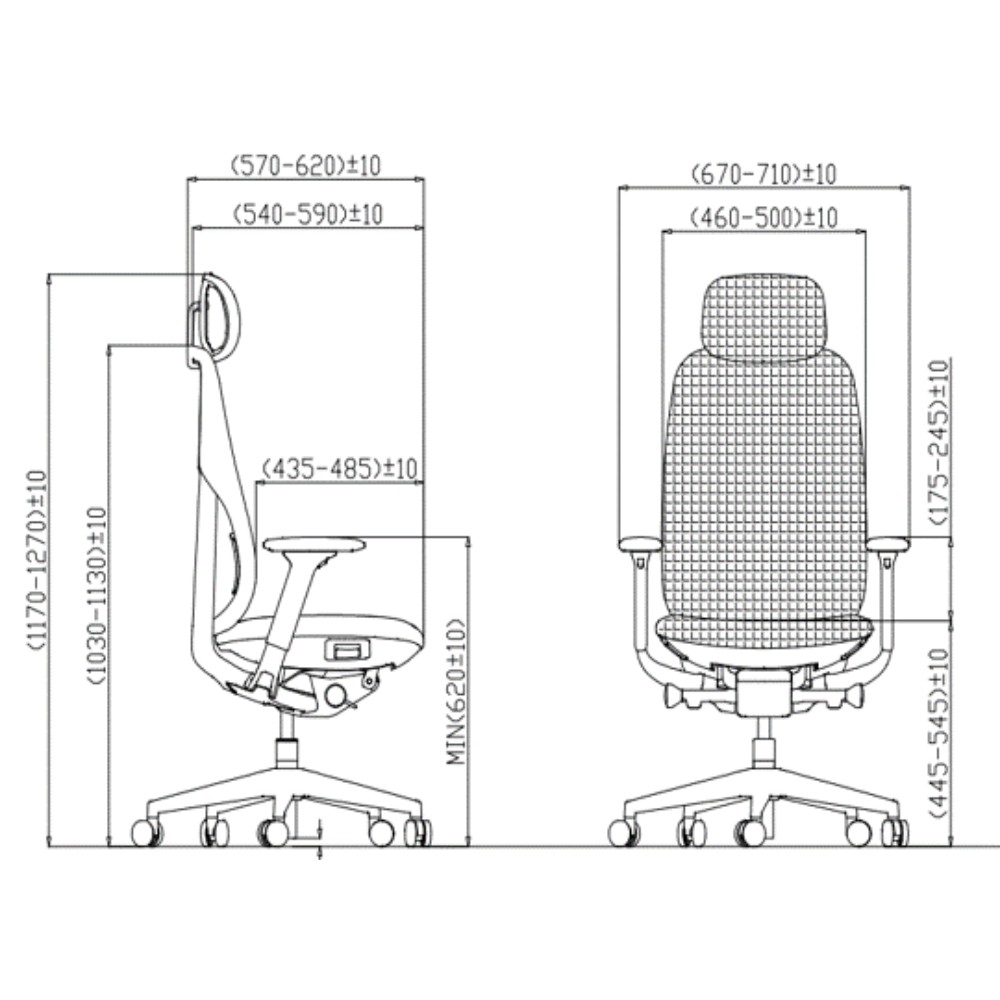 Кресло для руководителя SitZone E-AC-001A-P1-BS ткань, серый - 6