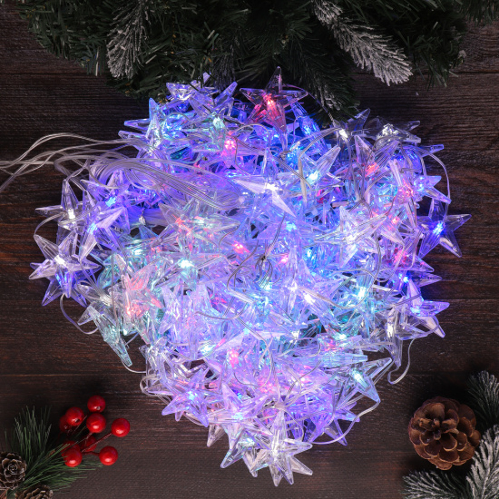 Гирлянда электрическая LED "Занавес. Звезда", мультиколор - 5