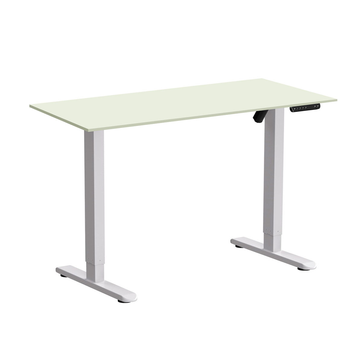 Стол с электроприводом WellDesk Basic 1200x675х18 белый/белый альпийский (9191460+9197776)