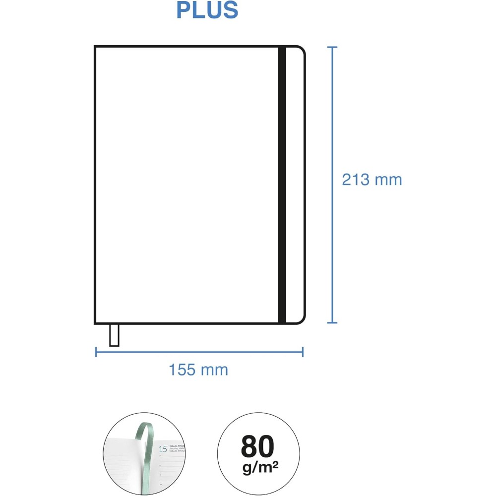 Ежедневник датированный "Gradient" 2026, A5, линейка, зеленый, розовый - 6