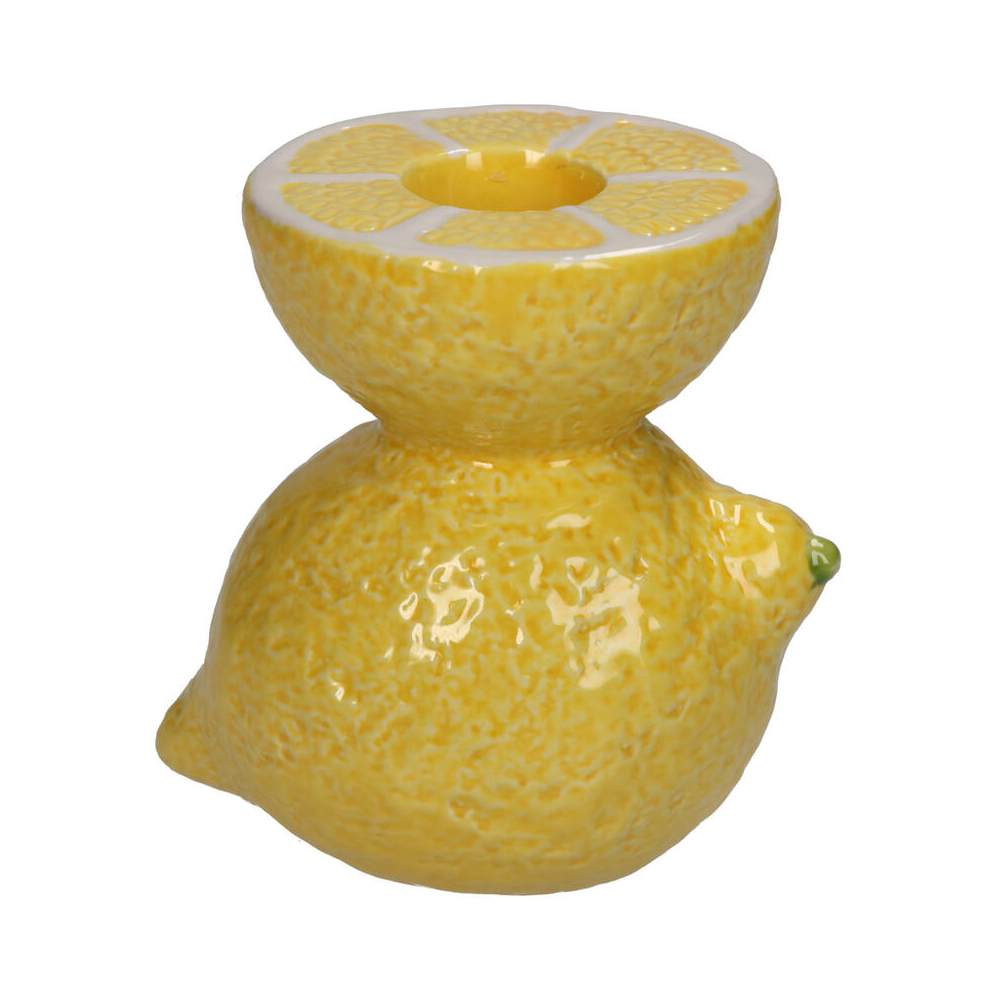 Подсвечник "Lemon", 10х7х10 см, желтый