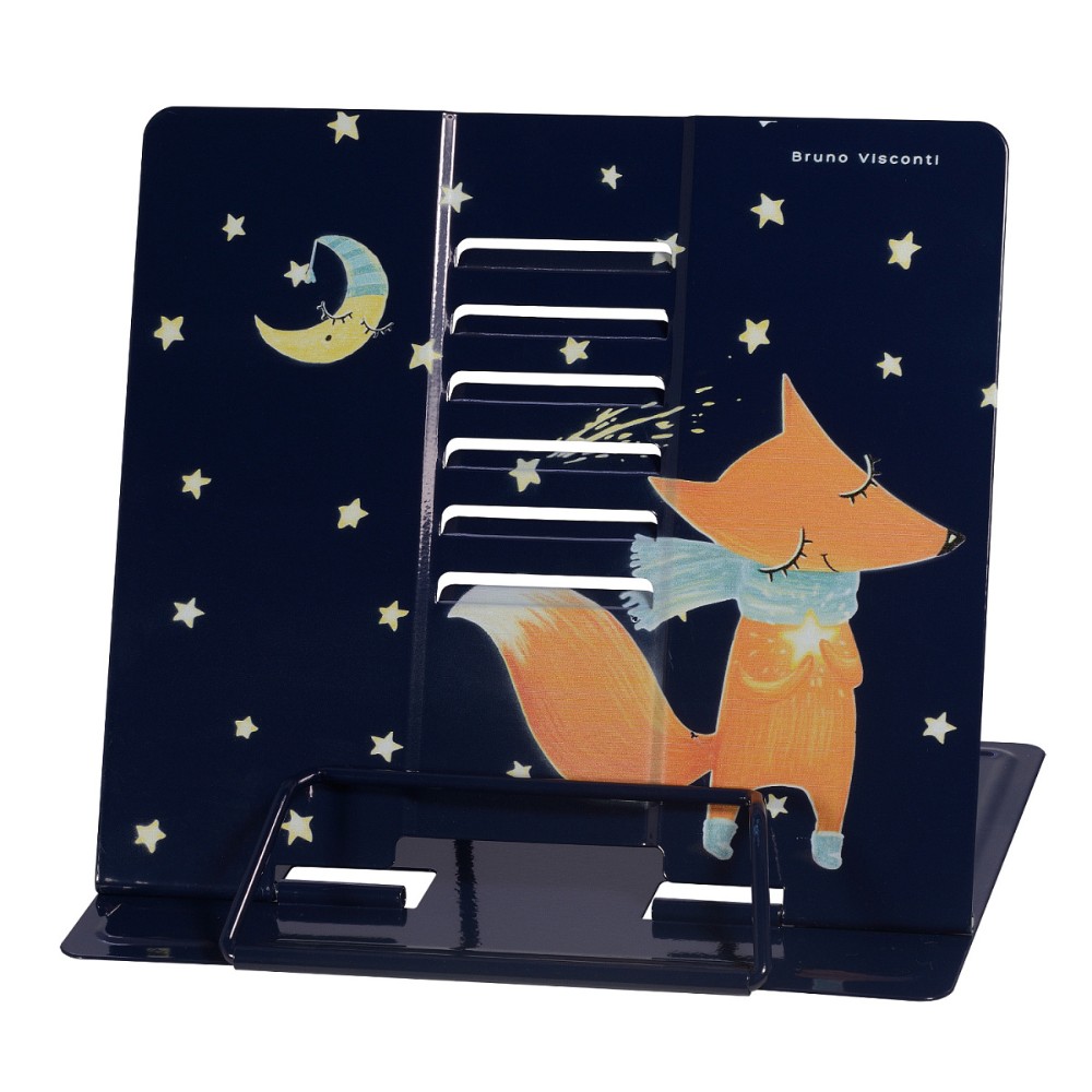 Подставка для книг "Волшебный Лис", металл, темно-синий