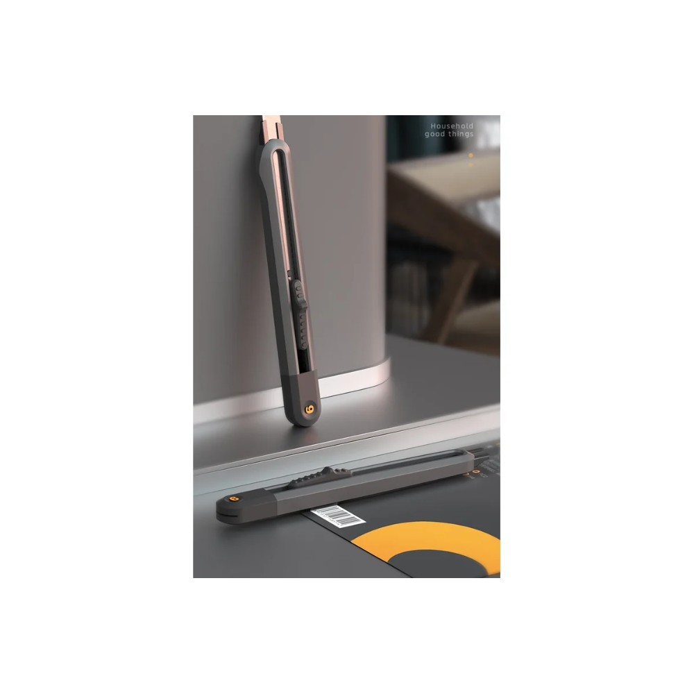 Набор ножей строительных Deli HS EHT4003, 3 шт (ножи 9мм/18мм/трапеция), Soft Touch, черный - 8