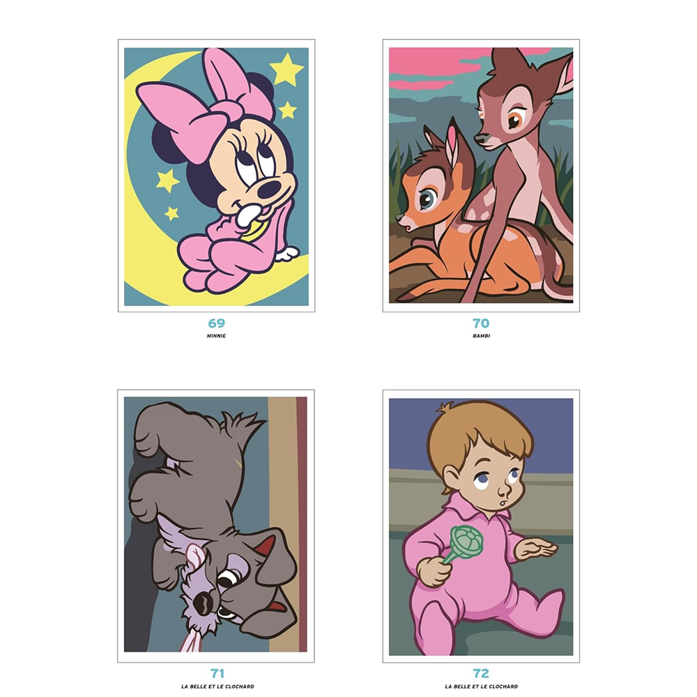 Раскраска по номерам на французском языке "Coloriages mystères Disney - Babies" - 6