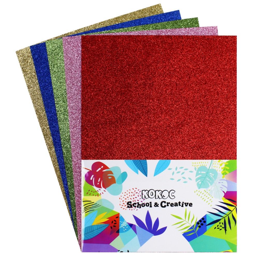 Бумага цветная "183730", А4, 5 цветов, 5 листов 