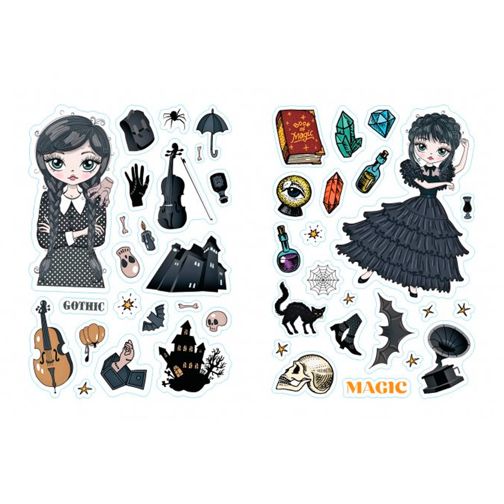 Блокнот "Блокнот настоящей ведьмы", 32 листа, с наклейками, фуксия - 5