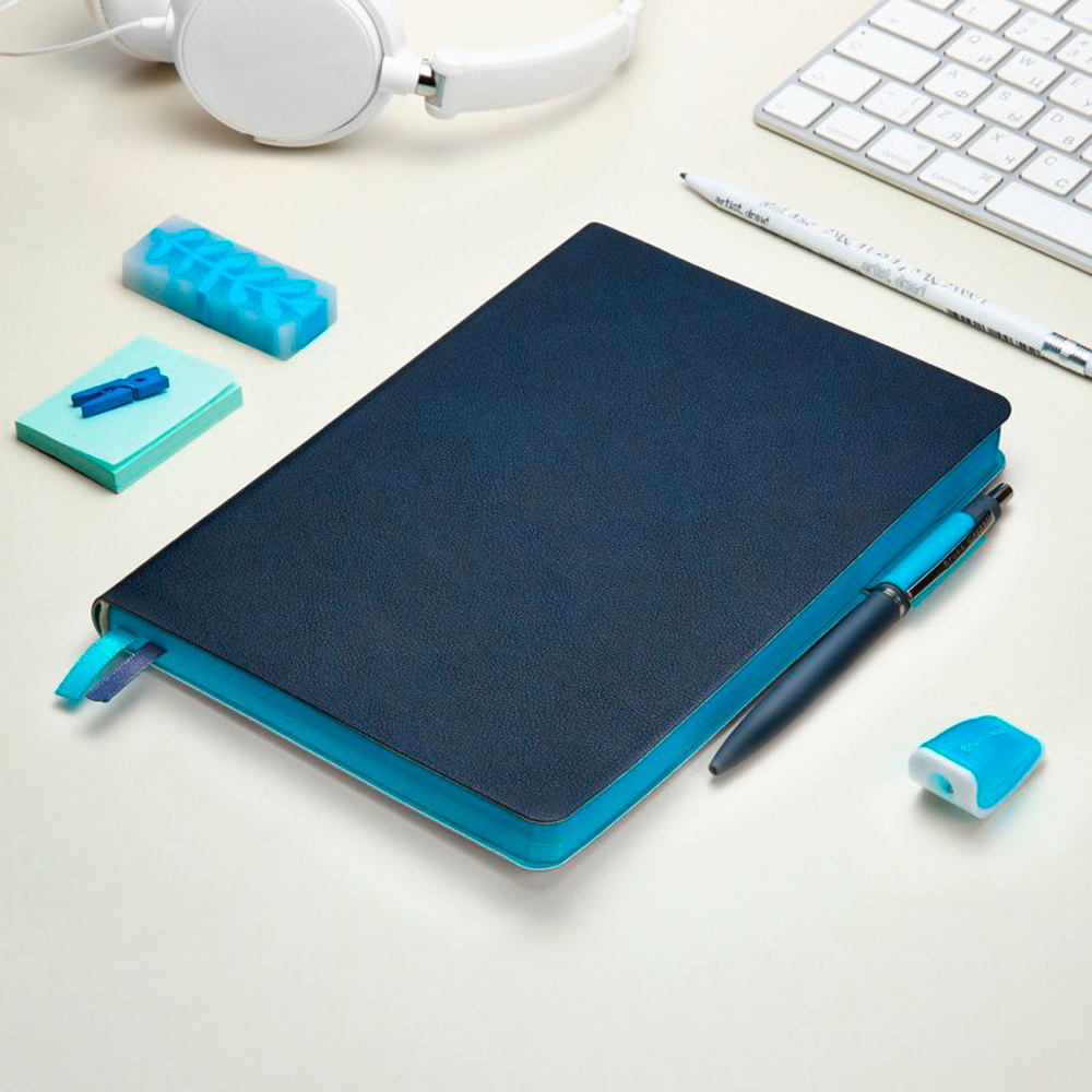 Ежедневник недатированный "Boston", A5, 272 страницы, темно-синий - 8