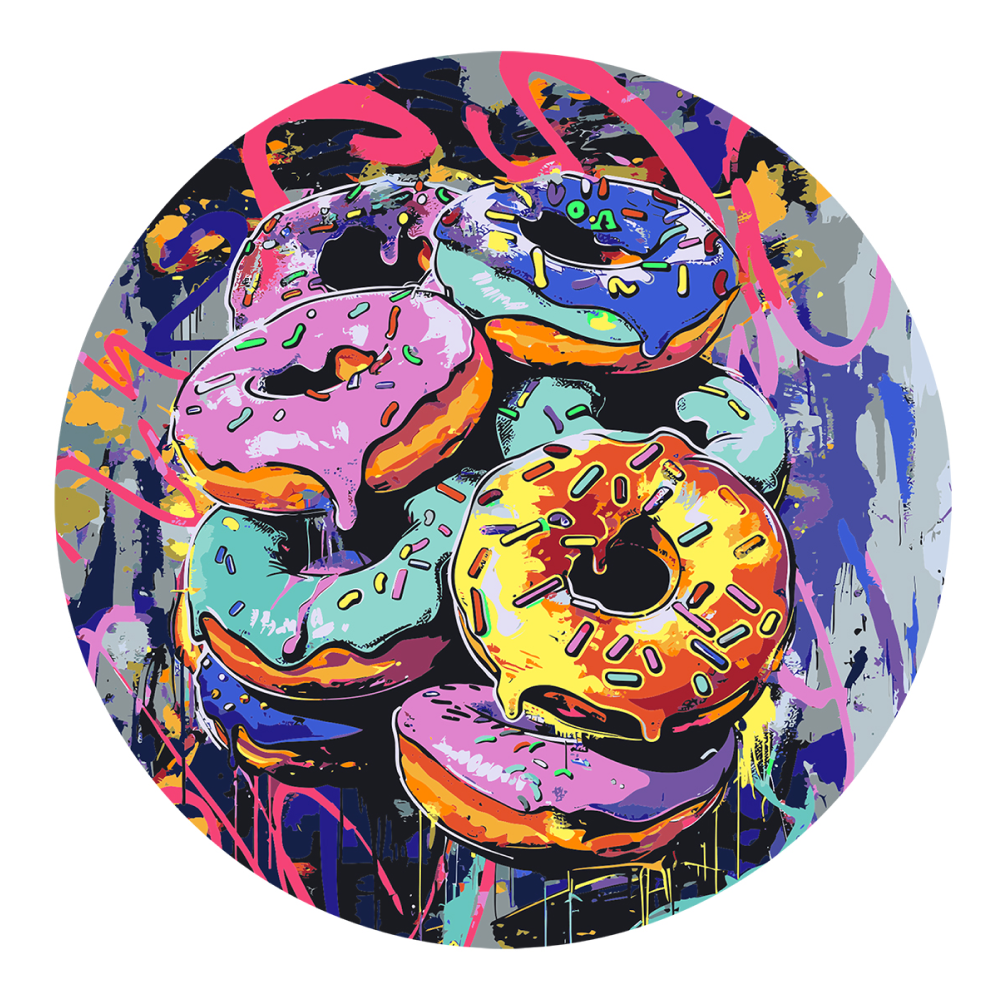 Набор для творчества "Донаты Арт", 30 см, красками по номерам