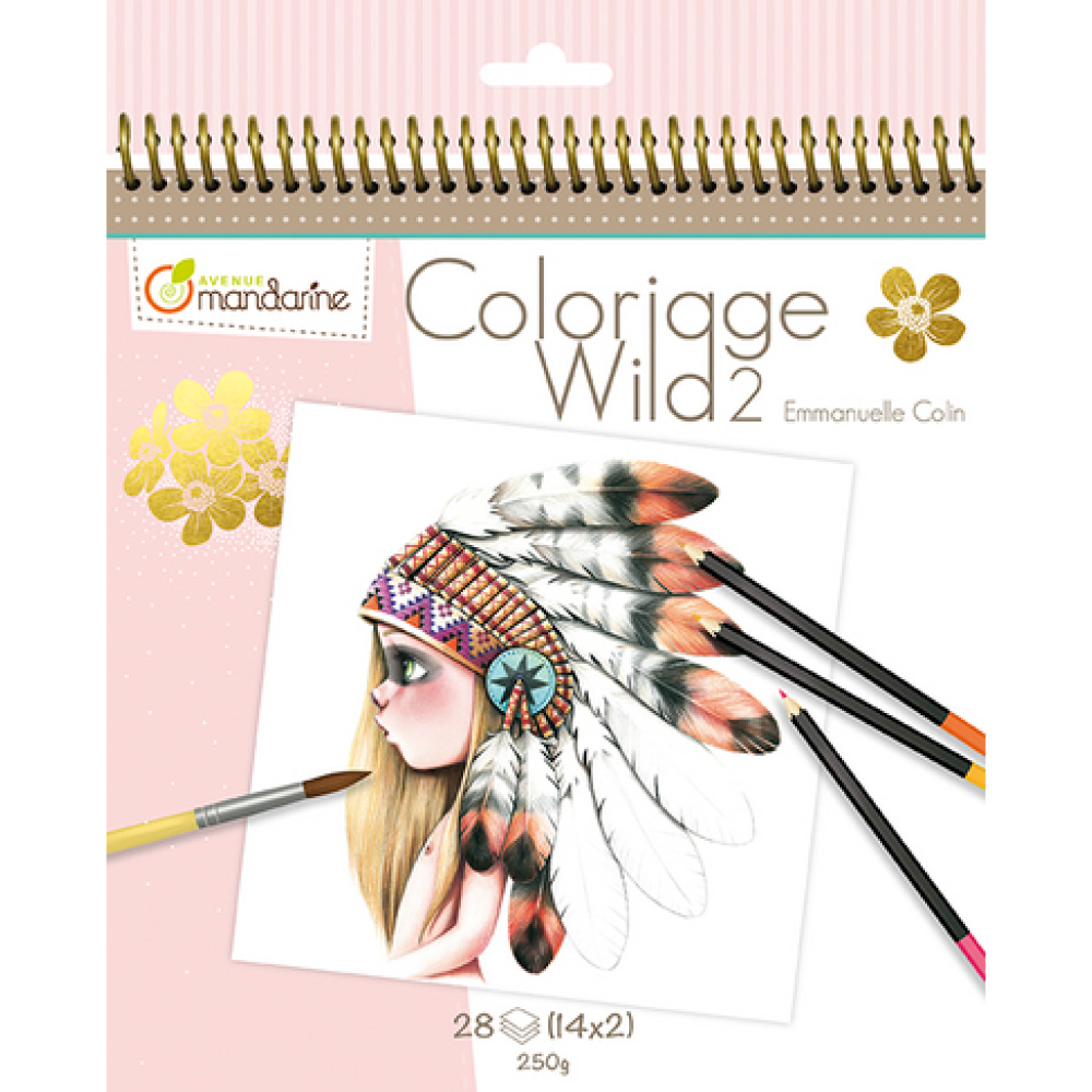 Раскраска на английском языке "Colouring book Wild 2", Emmanuelle Colin