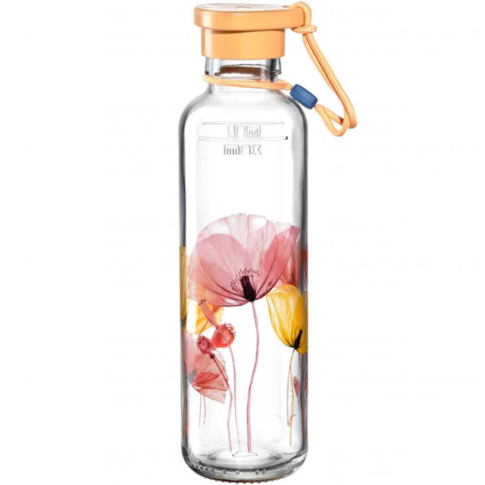 Бутылка для воды "Apricot Flower", стекло, 500 мл, прозрачный, желтый