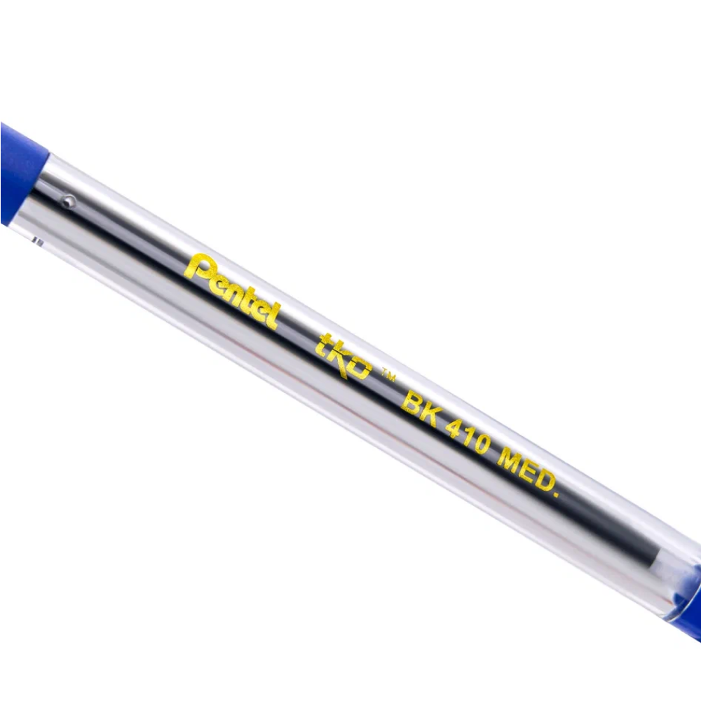 Ручка шариковая "BK410", 1.0 мм, прозрачный, стерж. синий