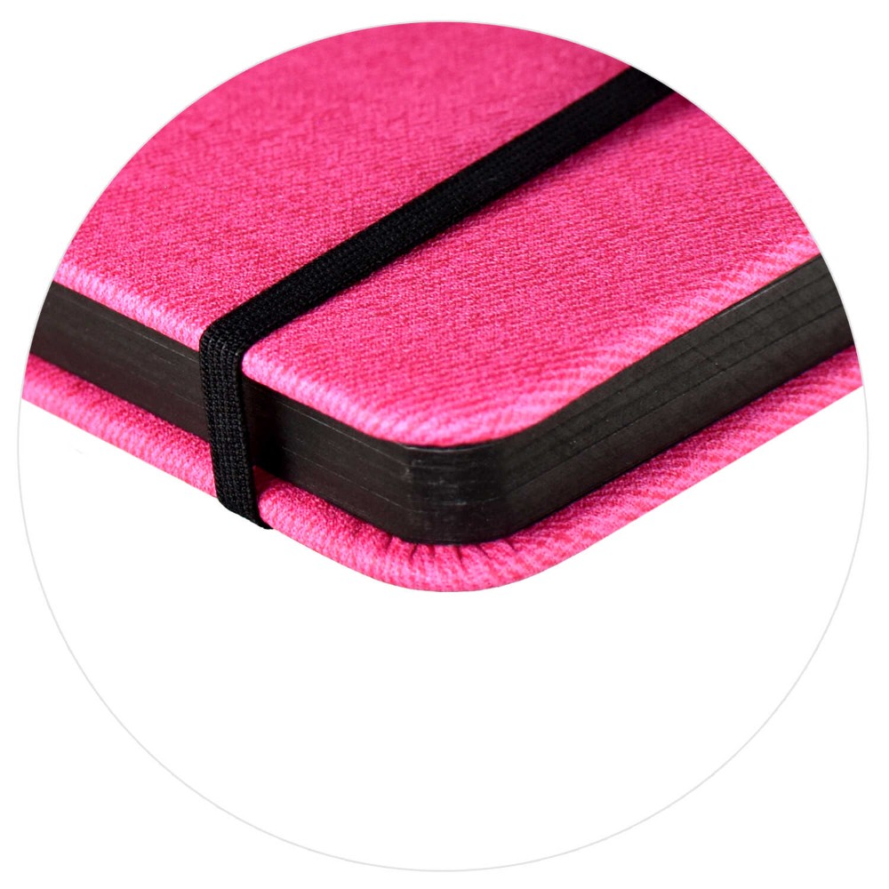 Книга записная "Fashion Vibe", А6+, 96 листов, линейка, кожзам., на резинке, розовый - 6