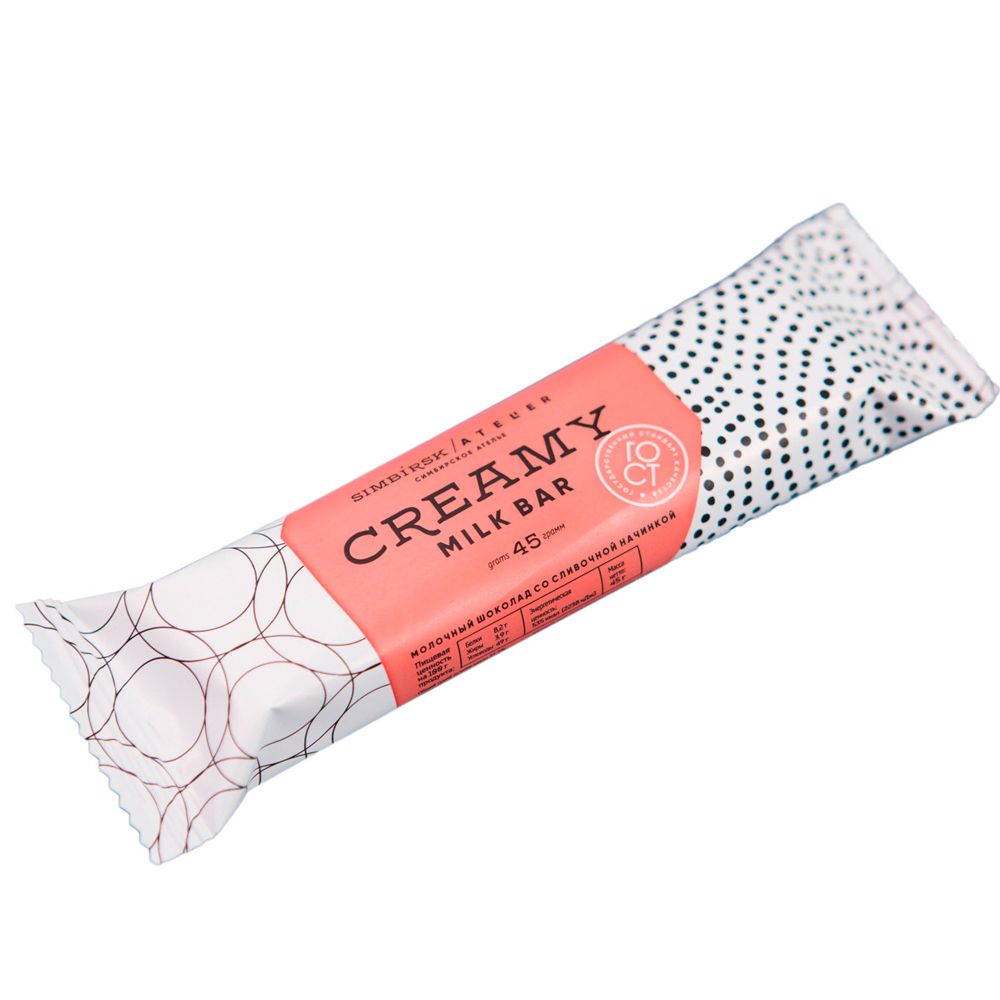 Шоколадный батончик "Simbirsk Atelier. Creamy Milk Bar", 45 г