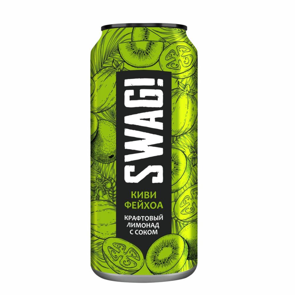 Напиток "SWAG!", вкус киви и фейхоа, 0.45 л