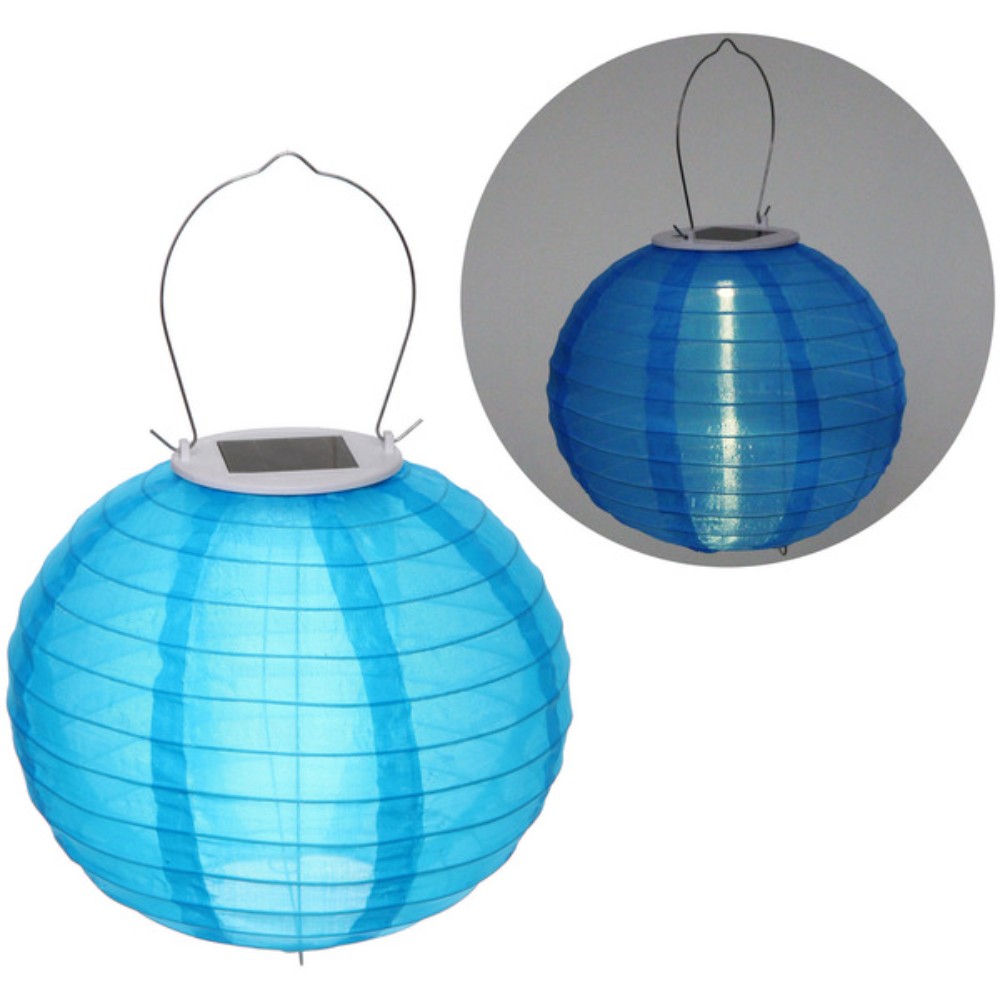 Светильник дачный Фонарик , солнечная батарея, голубой