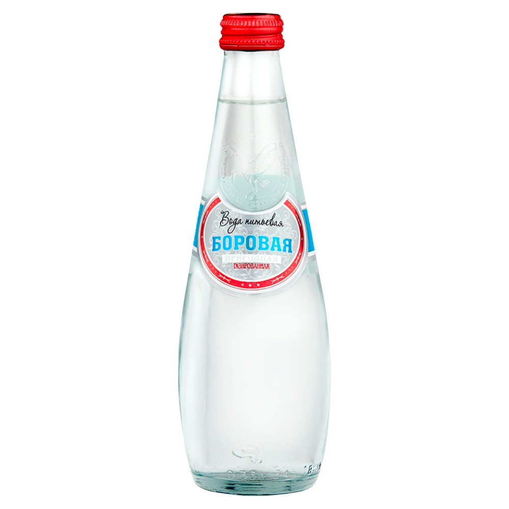 Вода питьевая "Боровая", газированная, 0.33 л