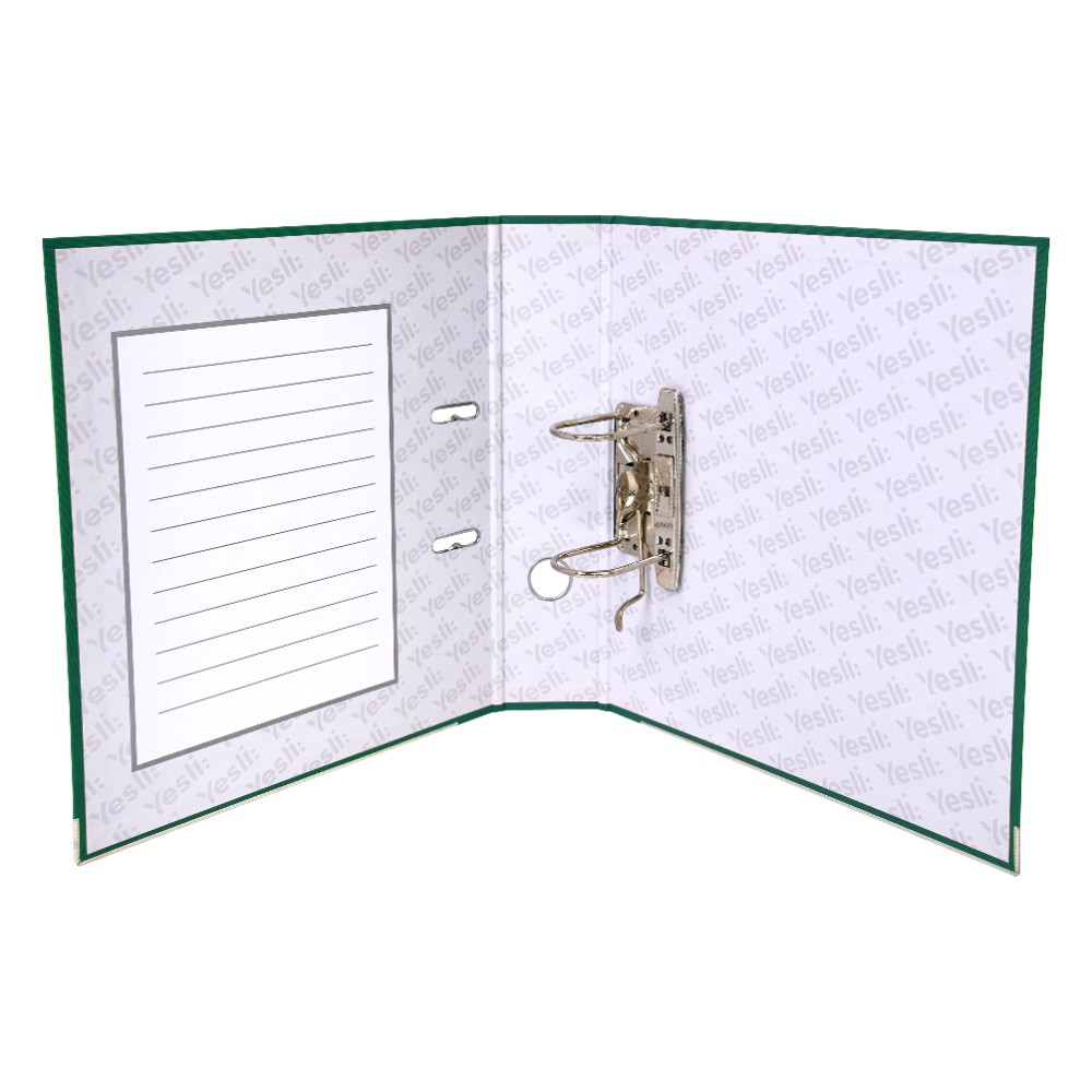 Папка-регистратор "Yesli:", А4,  75 мм, ПВХ Эко, зеленый - 6