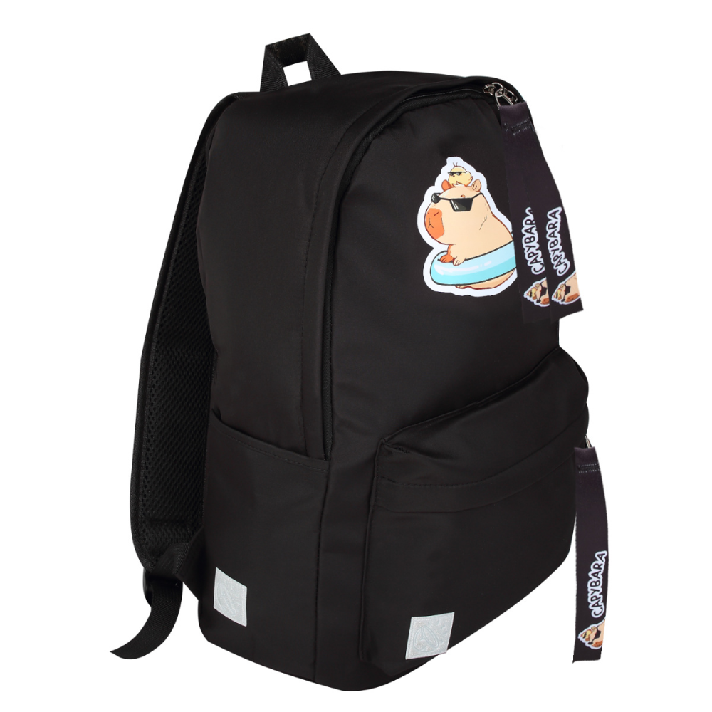 Рюкзак молодежный "CoolDay Капибара", черный - 9