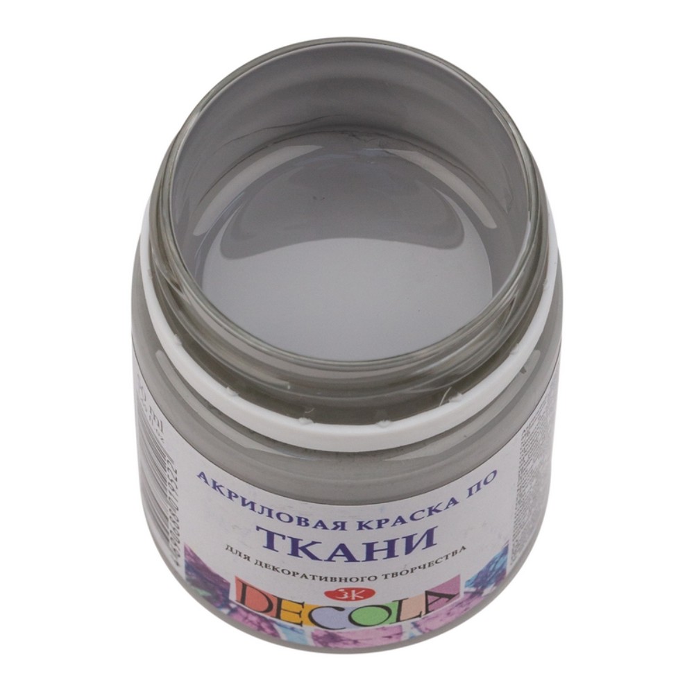 Краска акриловая по ткани "Декола", 814 серая, 50 мл., банка