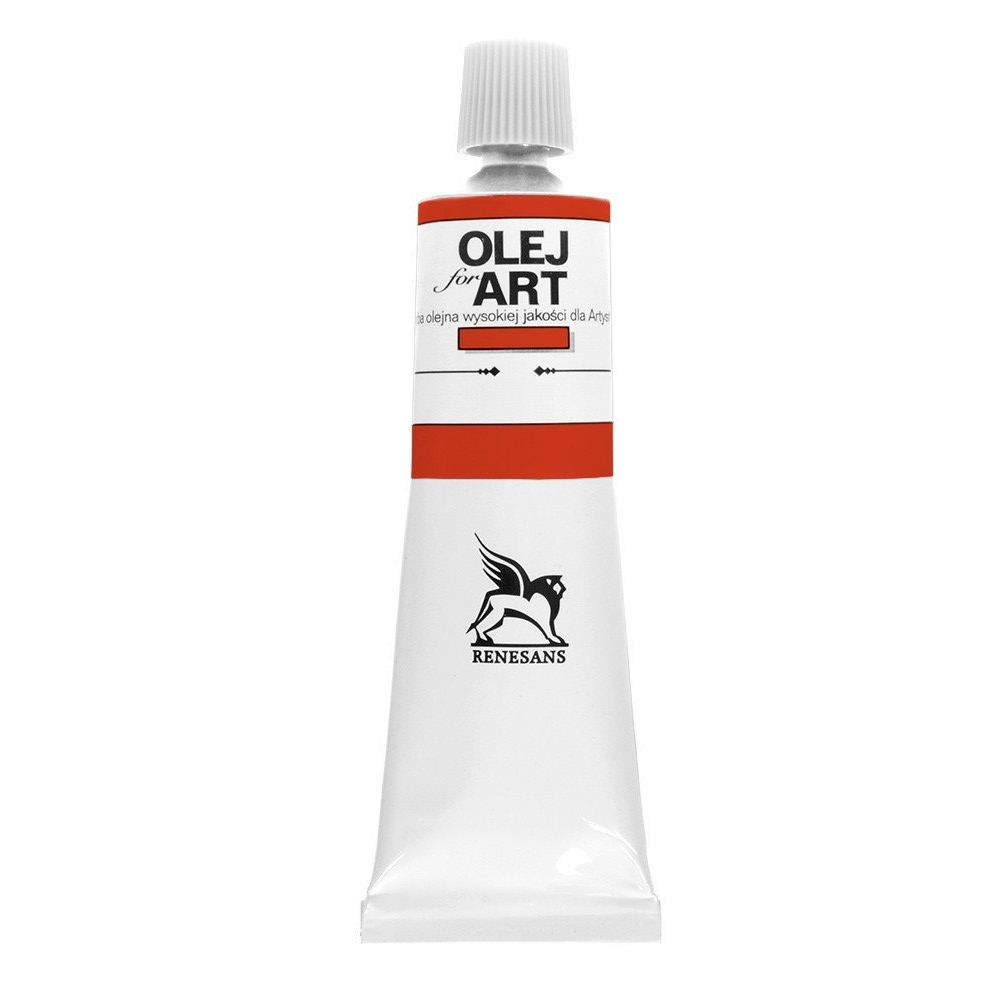 Краски масляные Renesans "Oils for art", 18 киноварь алая, 60 мл, туба