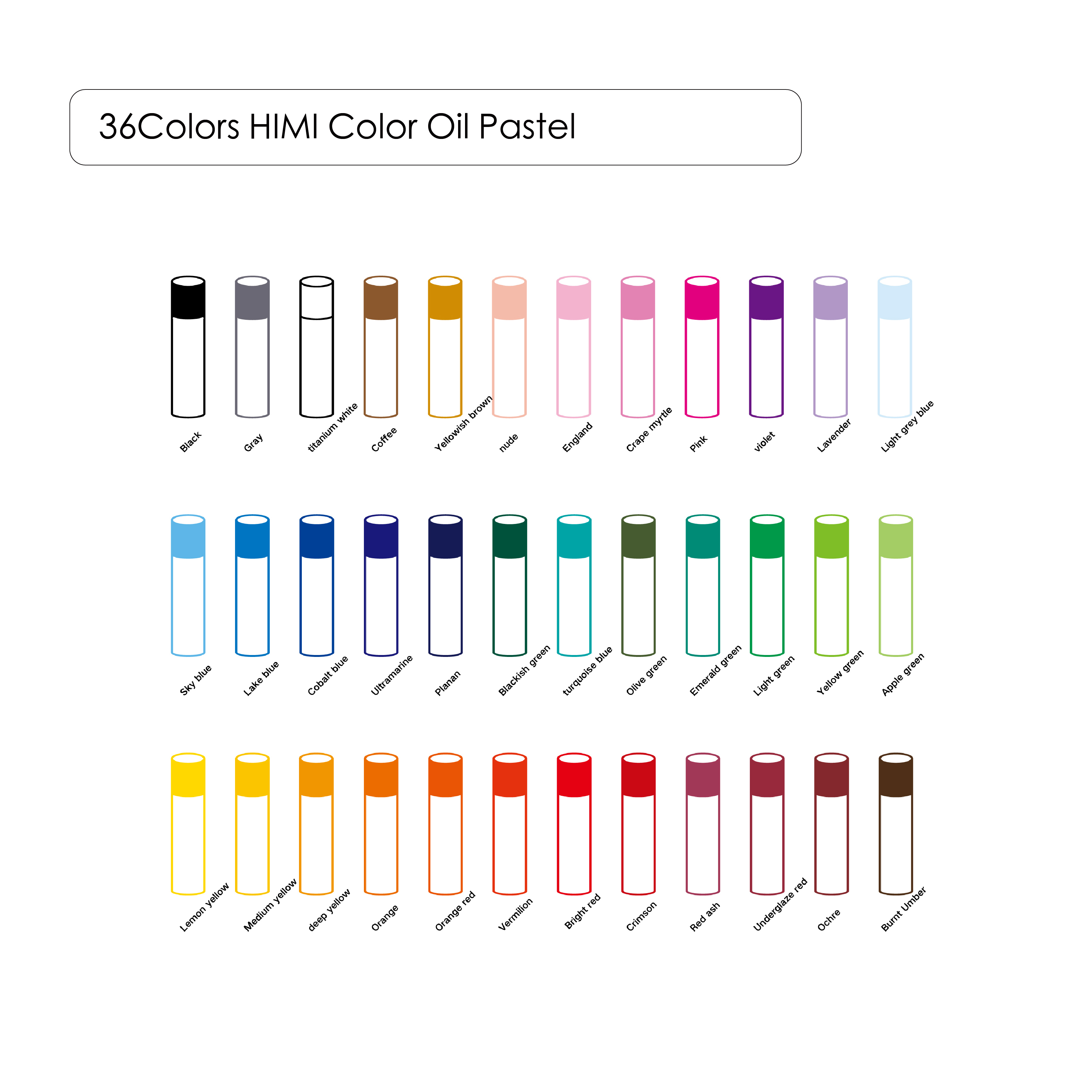 Пастель масляная "Himi Miya", 36 цветов - 4