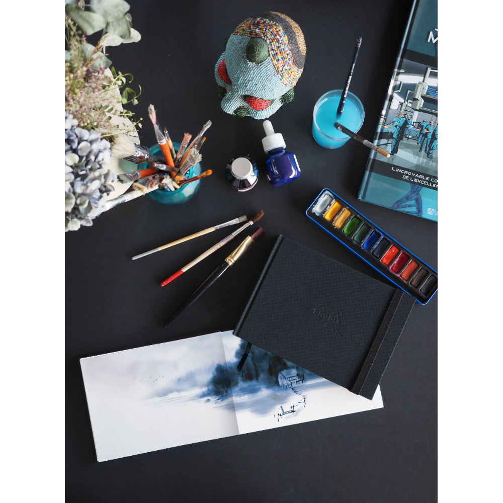 Скетчбук "Rhodia Touch", 300 г/м2, 10.5x14.8 см, 20 листов, черный
