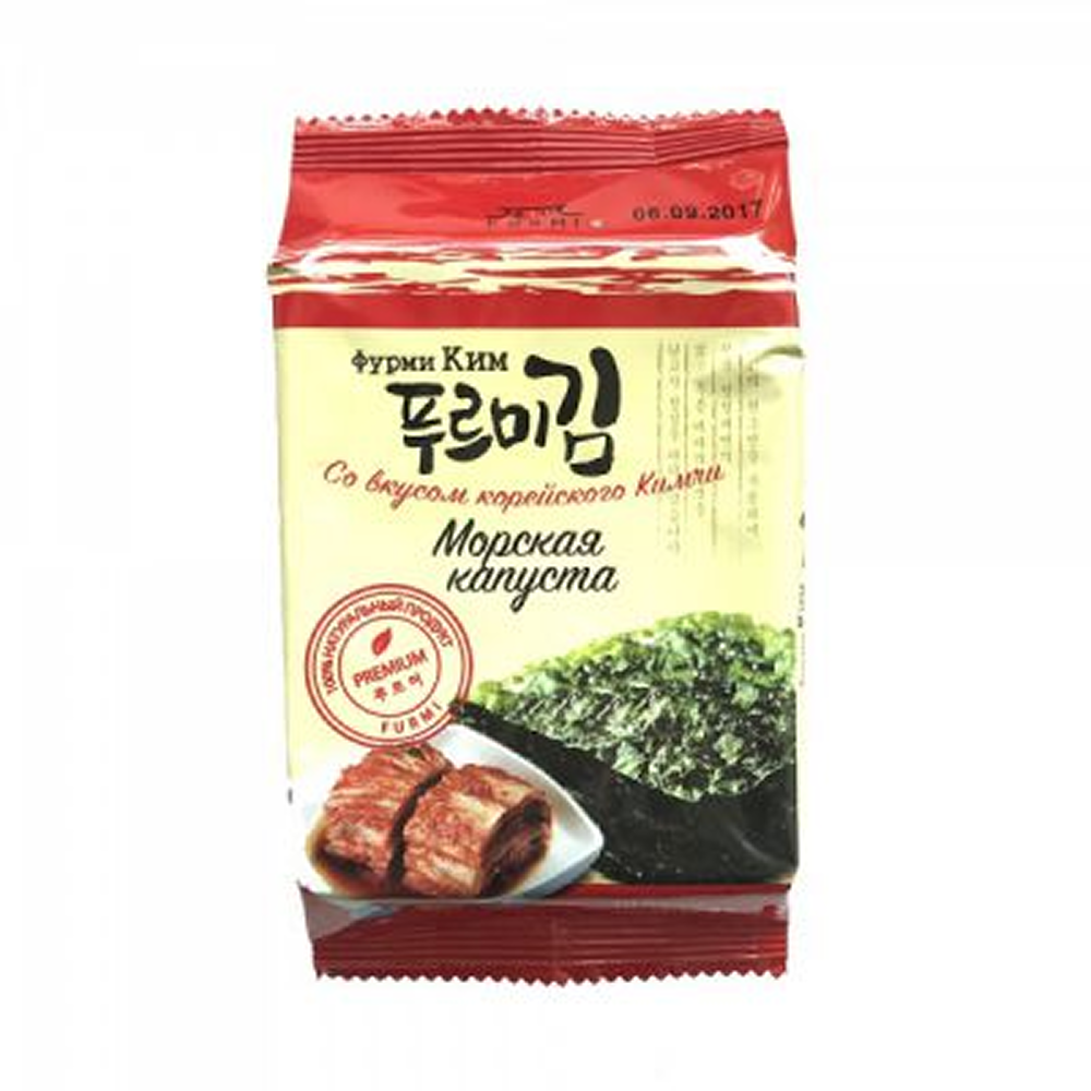 Капуста морская "Furmi Kim" со вкусом корейского кимчи, 5 гр