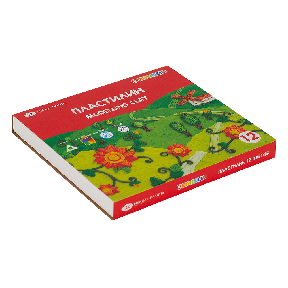 Пластилин "Цветик", 12 цветов - 3