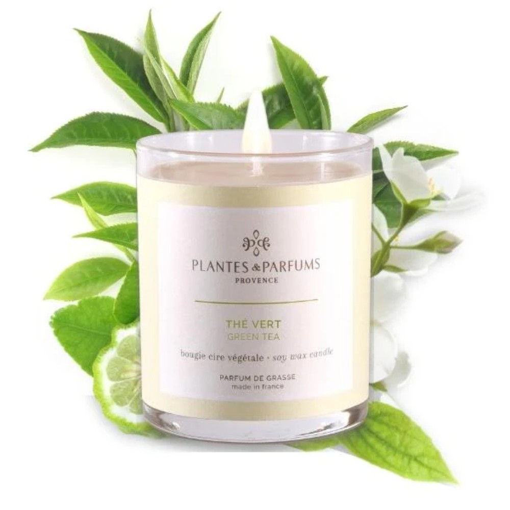 Свеча ароматическая PLANTS&PARFUMS "Green Tea", 180 гр. 