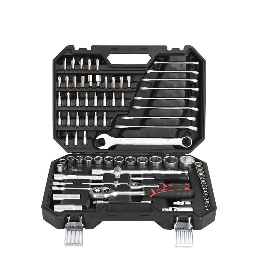 Набор инструмента 1/4", 1/2" Deli RS EDQ45082, 82 шт