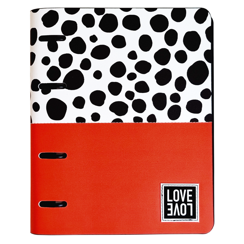 Тетрадь "LoveLove Love", А5, 120 листов, клетка, на кольцах, разноцветный
