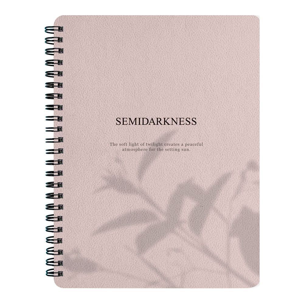 Тетрадь "Shadow", A5, 80 листов, точкка, спираль сбоку, бежевый