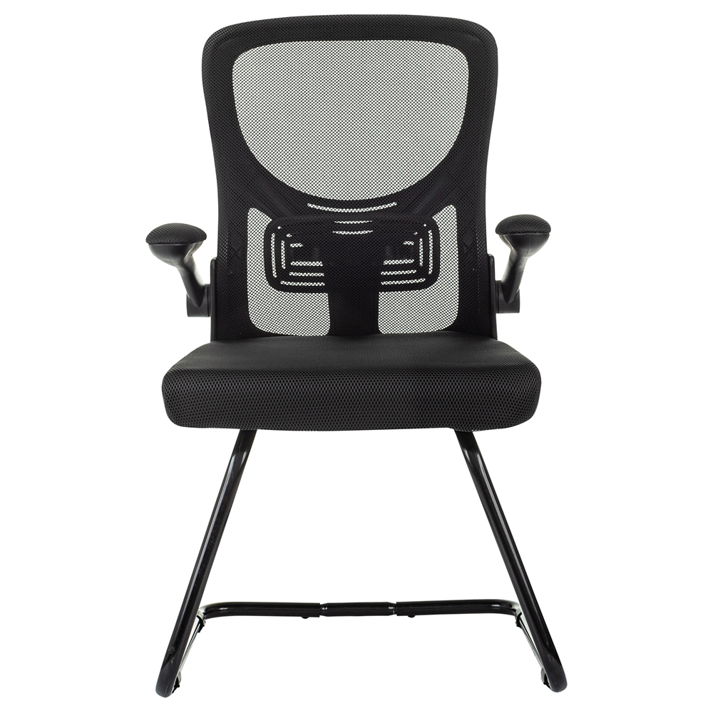 Кресло на полозьях Бюрократ "MC-109", сетка, ткань, металл черный, черный