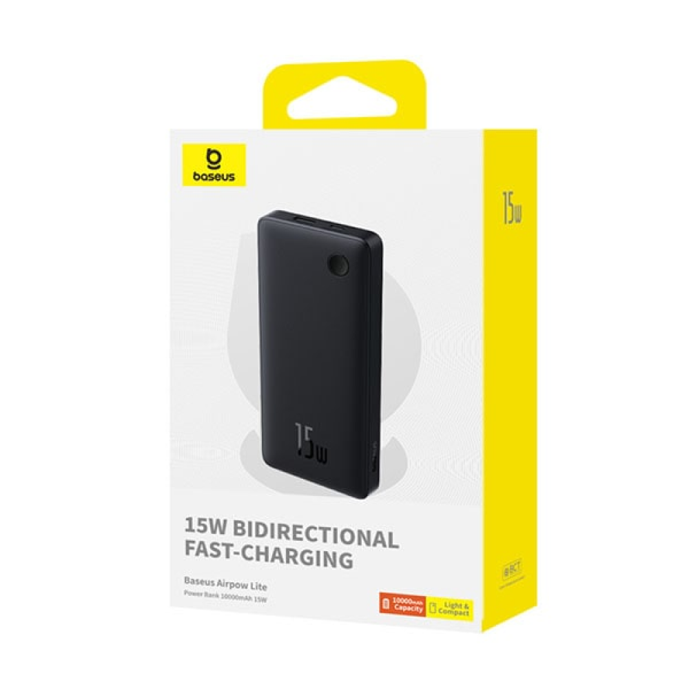 Внешний аккумулятор Baseus PPAP10A Airpow Lite Cosmic Black 10000mAh 15W, черный