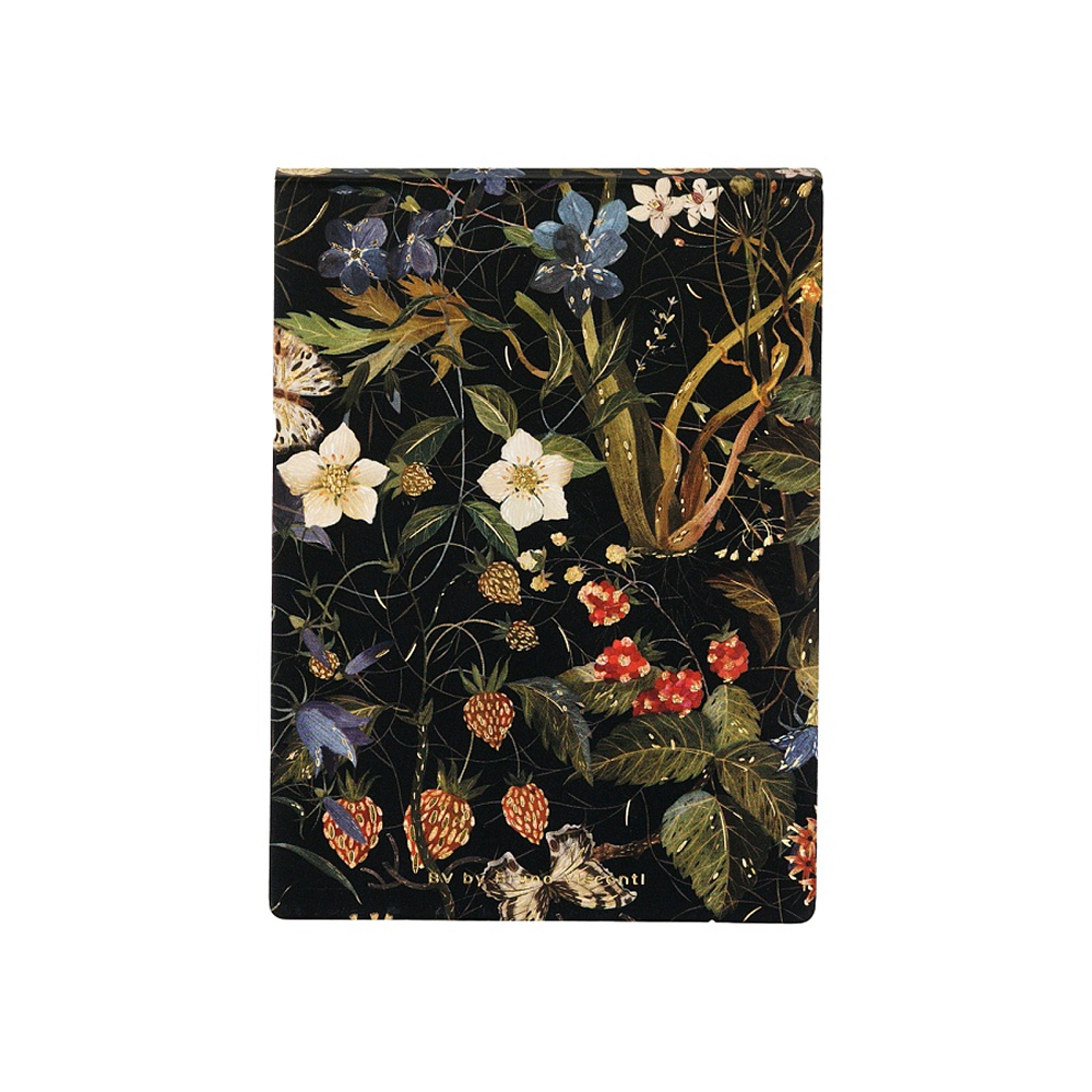 Блокнот "Flora. Лесные ягоды", A6, 250 листов, нелинейный, склейка сверху, черный, зеленый