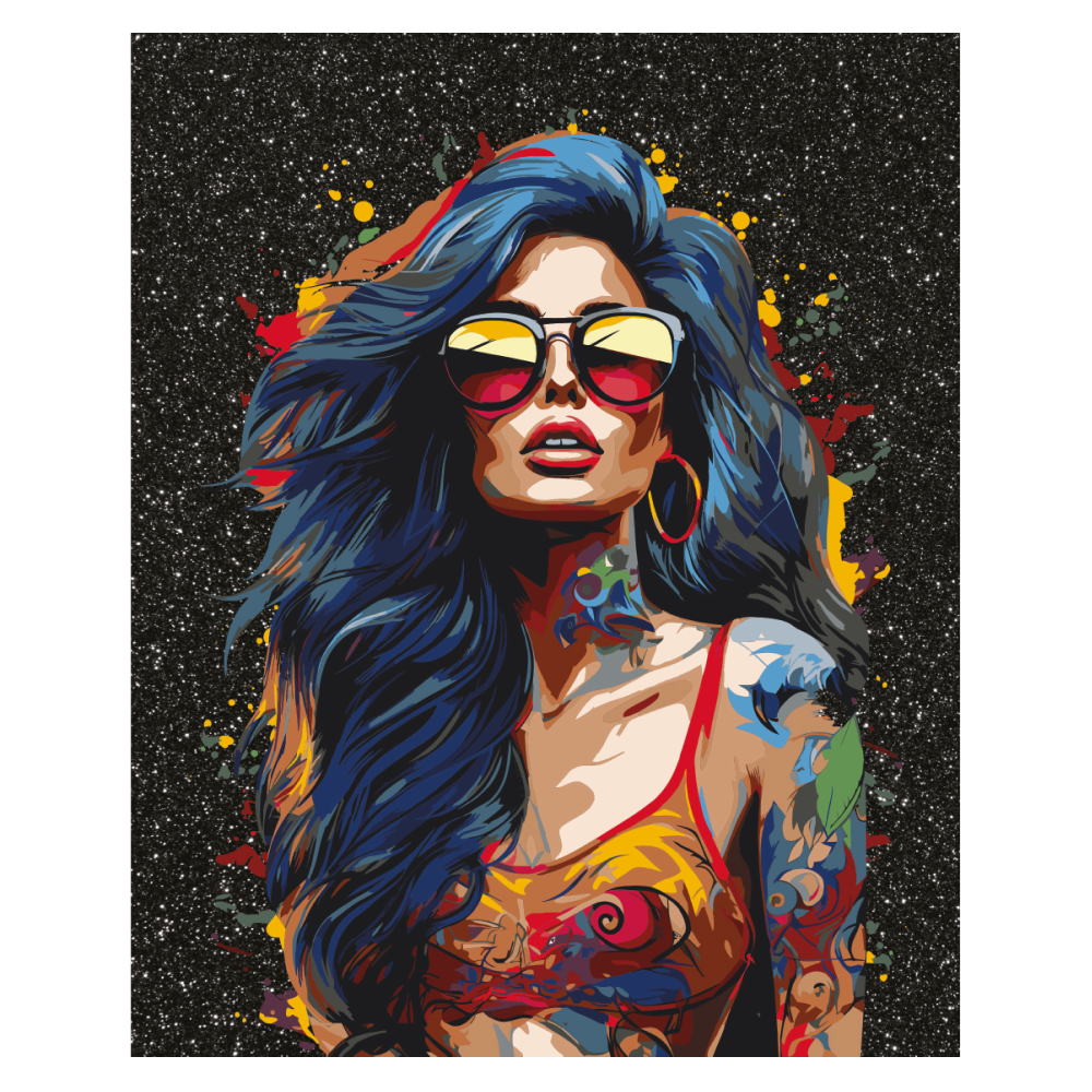 Набор для творчества "Драйв", 40х50 см, красками по номерам, глиттер