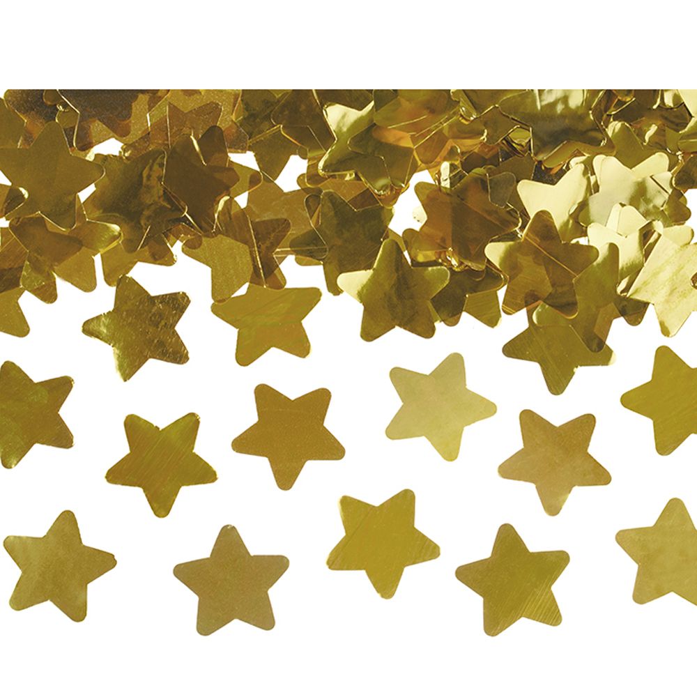 Хлопушка праздничная со звездами, 40 см, золотистый - 3