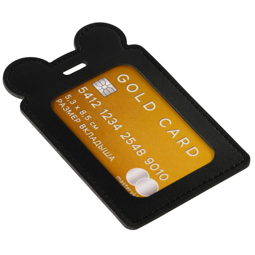 Чехол для бейджа "Gold card", черный