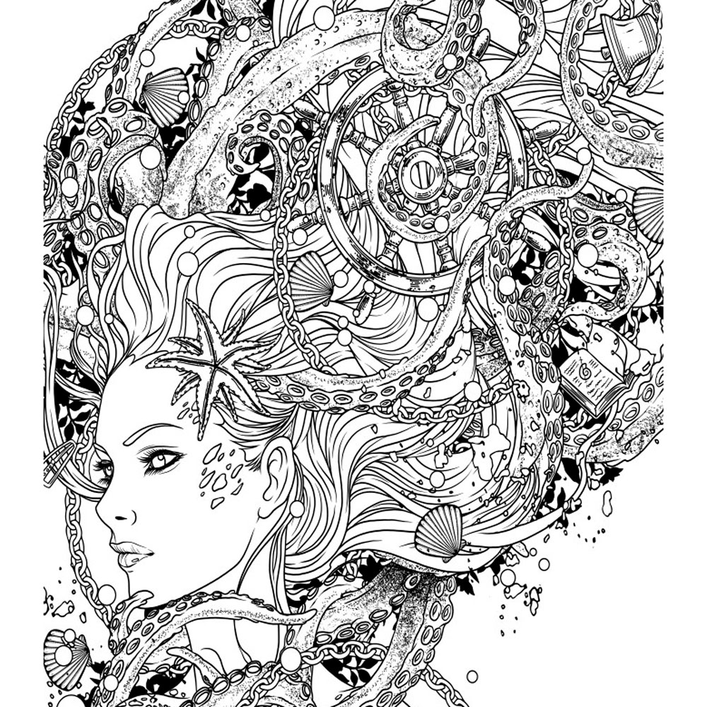 Раскраска "Водные миры. Раскраски за гранью воображения" - 5