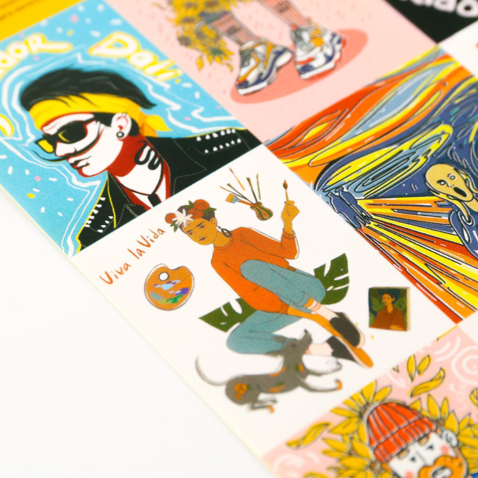 Наклейка бумажная "Художники", 1 лист 11x15,5 см