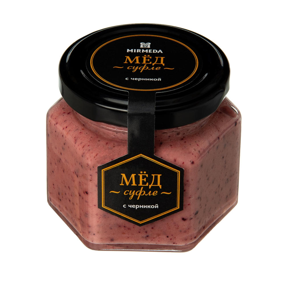 Мёд-суфле "Mirmeda" с черникой, 150 гр