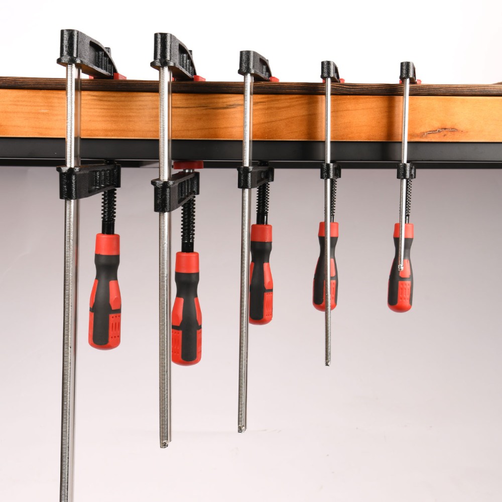 Струбцина F-образная Deli RS EDL111280Z, 120х800 мм, усиленная, черный, красный - 7