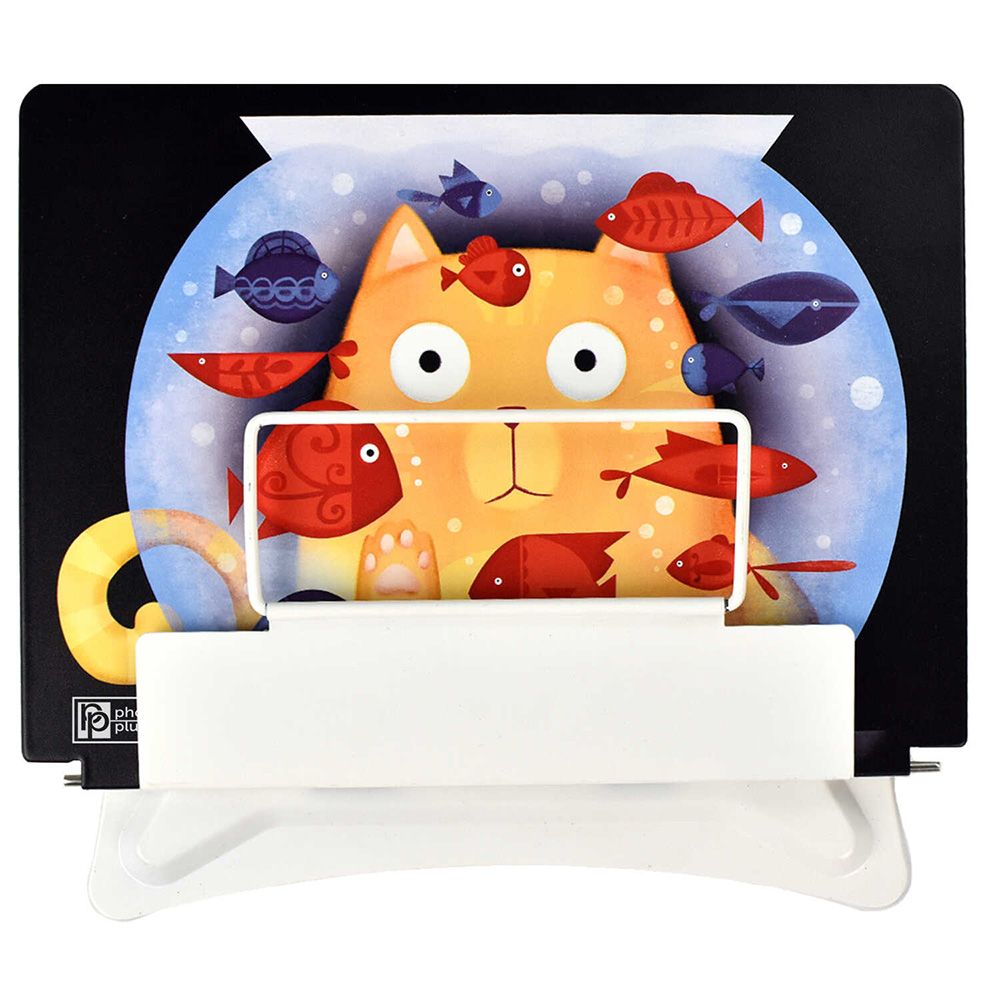 Подставка для книг "Кот с аквариумом", черный - 4